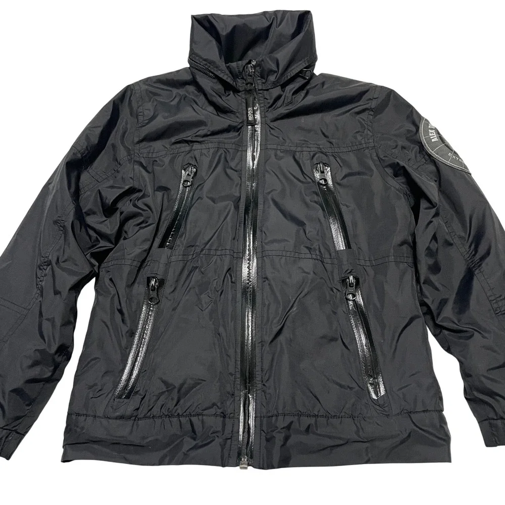Hugo Boss Alex Thomson Boys Racing Extreme Sailing Jacket Windbreaker Hooded